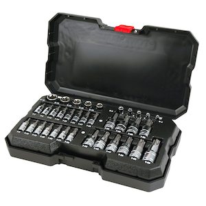 Socket Sets: POWERBUILT1/4”, 3/8”, 1/2” Dr 35pc Male & Female Torx Socket Set