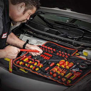 Screw Driver Sets And Screw Drivers: 3/8″ Dr 33pc VDE Tool Set W/Storage Roll