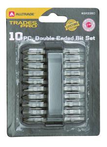 Screw Driver Sets And Screw Drivers: Trades Pro 10Pc Double Ended Bit Set