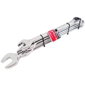 Wrench Set: Powerbuilt 5Pc Metric Jumbo R&Oe Fully Polished Spanner Set