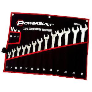 Powerbuilt 16Pc Metric R&OE Fully Polished Spanner Set