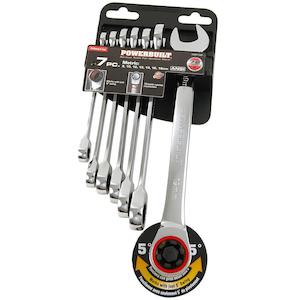 Powerbuilt 7Pc Metric Reversible Gear Spanner Set