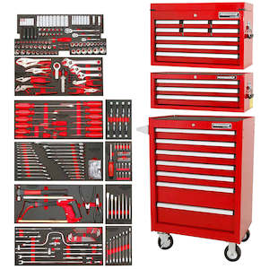 Tool Kit: POWERBUILT 317pc Tool Chest, Roller Cabinet & Assorted Tools