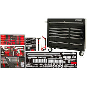 Tool Kit: POWERBUILT 253pc 41" Roller Cabinet & Assorted Tools