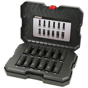 Powerbuilt 1/2Dr 12Pc Metric Deep Impact Socket Set