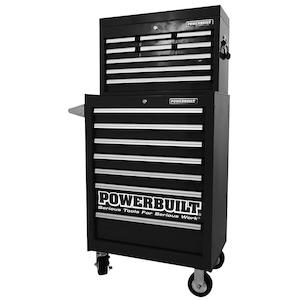 Powerbuilt 2Pc Combo Storage 9Dr Chest 7Dr Roll Cab Black
