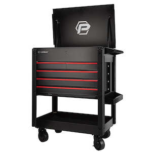 Powerbuilt Tool Chests Racing Series: Powerbuilt 5 Drawer Rolling Toolbox Service Cart