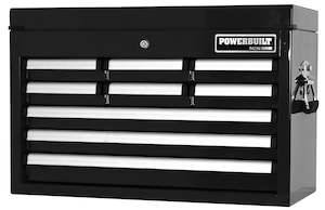 Powerbuilt Tool Chests Racing Series: 9 Drawer Tool Chest - Racing Series- BLACK