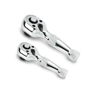Powerbuilt: Powerbuilt 2pc 1/4″ Dr & 3/8″ Dr Stubby Ratchet Set