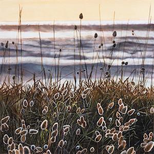 Jane Galloway: Beach Grasses at Sunrise - Framed