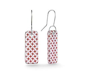 Woven Flax Drop Earrings