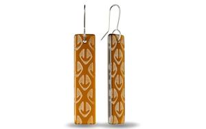 Ponga Drop Earrings - Brown