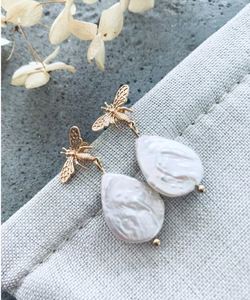 Bee Loved Pearl Earrings