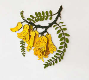 Natasha Wedding: Kowhai - 3D Wall Art