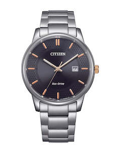 Watches: Citizen Eco-Drive Gents Black & Grey Dress Watch