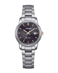 Ladies Silver & Rose Gold Citizen Eco-Drive Dress Watch