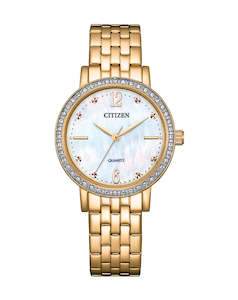 Watches: Citizen Quartz Ladies Dress Watch with Crystal Dial