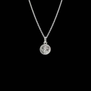 Sterling Silver Fantail Coin Necklace