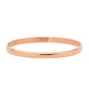 Stainless Steel Rose Gold Plate Bangle