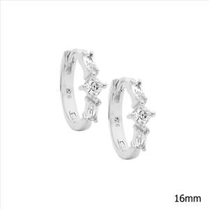 Ellani Collections: Sparkling Sterling Silver Hoop Earrings