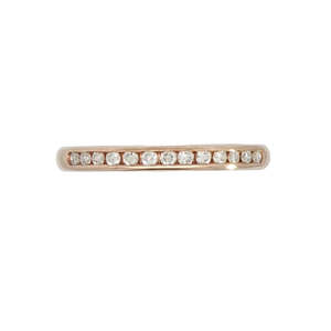 9ct Rose Gold Natural Diamond Channel Set Band