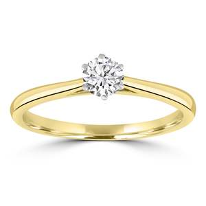 9ct Yellow Gold Diamond Solitaire