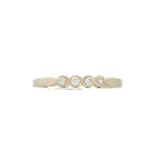 Diamond Jewellery: 9ct Yellow Gold Bezel Set Diamond Ring