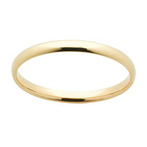 Engagement Rings: 9ct Yellow Gold Half Round Plain Band