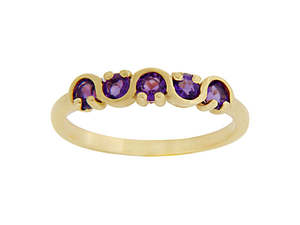 9ct Yellow Gold Amethyst Ring