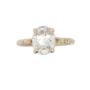 Engagement Rings 1: 9ct Yellow gold Cubic Zirconia Solitaire ring