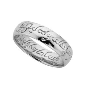 Rings Bands: Sterling Silver Lord Of The Rings Engraved Ring