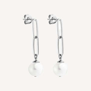 Sterling Silver Najo Eden Pearl Drop Earrings