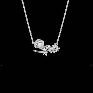 Sterling Silver Garden Fantail Necklace (Graceful)
