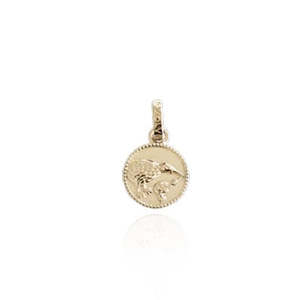 Fashion Jewellery: Evolve Jewellery Kiwi Coin Gold Plated Pendant Charm