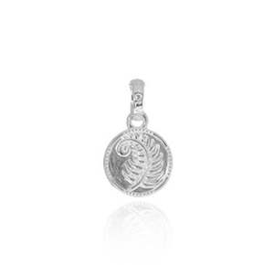 Necklaces Pendants: Evolve Jewellery Silver Fern Coin Pendant Charm