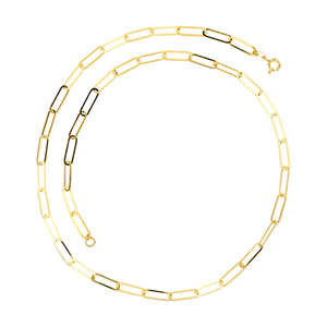 Christmas 2024: 9ct Yellow Gold Bonded Silver Paperclip Chain