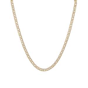 Christmas 2024: 9ct Yellow Gold Silver Bonded Double Curb Chain
