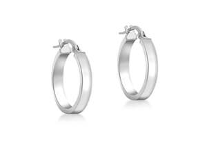 Christmas 2024: Sterling Silver Square Hoop Earrings