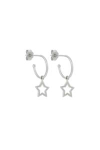 Christmas 2024: STAR HOOP EARRINGS SILVER