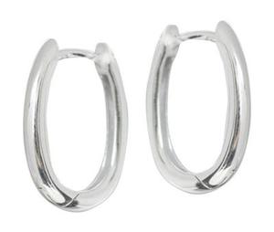 Christmas 2024: Sterling Silver Oval Huggie Earrings