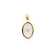 9k Yellow Gold Mother of Pearl & CZ Necklace