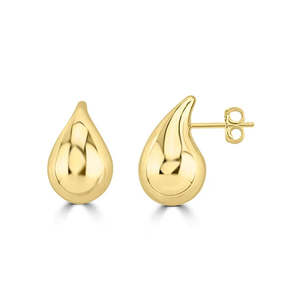 All Jewellery: 9K Yellow Gold Bold Hollow Drop Earrings