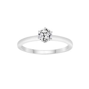 9K White Gold Lab Grown Diamond Solitaire Ring