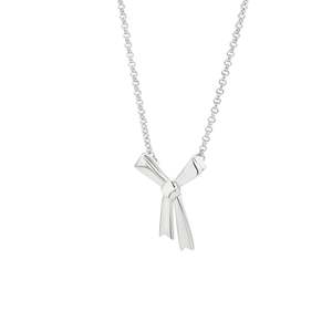 Fashion Jewellery: Karen Walker Small Sterling Silver Bow Necklace