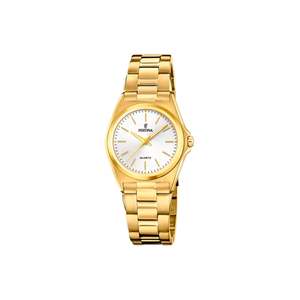 Festina Ladies Gold Dress Watch with White Dial