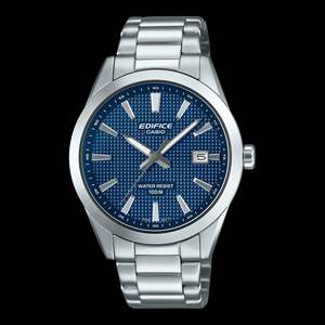 Casio Ediface Watch with Textured Blue Dial