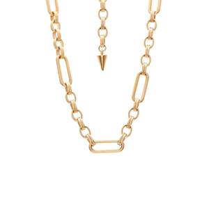 Gifts Under 200: Silk & Steel Gold Plate Luxe Fob Chain Necklace