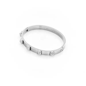 All Jewellery: Silk & Steel Silver Rock Glam Bangle
