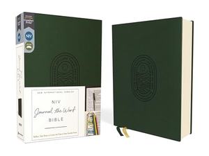NIV, Journal the Word Bible (Perfect for Note-Taking), Leathersoft, Green, Red L&hellip;