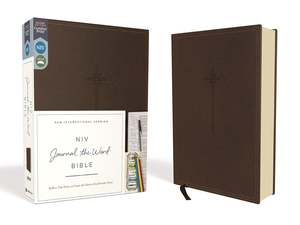 NIV, Journal the Word Bible (Perfect for Note-Taking), Leathersoft, Brown, Red L&hellip;